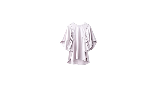 Amazon | [ラリアムー]Lallia Mu ギャザー フレアスリーブ カットソー